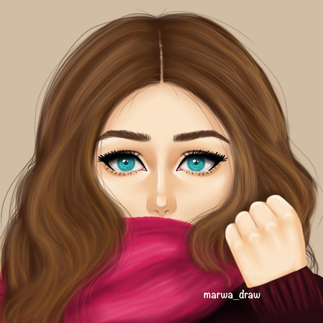 تعلمي الرسم من خلال رسم البنات ،بنات كيوت رسم 145 7