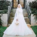 3349 12 فساتين زفاف للمحجبات - جمال ورقة الفساتين علوي سهيلة